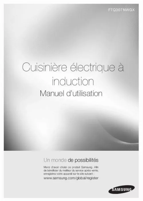 Notice four SAMSUNG FTQ307NWGX INDUCTION RANGE Trouver une solution à